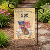 Personalized Patriotic Pet Garden Flag 250 Years 1776-2026 Pet Name