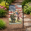 Personalized God Bless America Garden Flag Veteran Cross Patriotic Decor