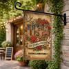 Personalized USA 250 Years of Freedom Vintage Floral Garden Flag