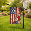 Vintage Floral American Flag Garden Flag Patriotic Outdoor Decor for Yard Home