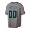Custom Black Teal Baseball Jersey Minimal Pattern Personalized Name & Number - Adult, Youth, Kid