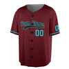 Custom Black Teal Baseball Jersey Minimal Pattern Personalized Name & Number - Adult, Youth, Kid