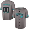 Custom Black Teal Baseball Jersey Minimal Pattern Personalized Name & Number - Adult, Youth, Kid