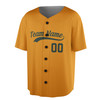 Custom Green Gold Trim Baseball Jersey - Personalized Name & Number - Adult, Youth, Kid