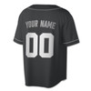Custom Black Grey Baseball Jersey Personalized Name Number For Adult Youth Kids