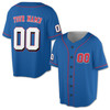 Custom Blue White Red Baseball Jersey - Personalized Name Number For Family Adult, Youth & Kids