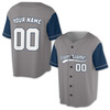 Custom White and Navy Blue Raglan Sleeve Baseball Jersey - Personalized Name & Number - Adult, Youth, Kid