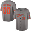 Custom Solid Black with Orange and White Trim Baseball Jersey - Personalized Name & Number - Adult, Youth, Kid.