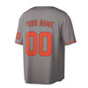 Custom Solid Black with Orange and White Trim Baseball Jersey - Personalized Name & Number - Adult, Youth, Kid.
