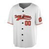Custom Solid with Orange and White Trim Baseball Jersey - Personalized Name & Number - Adult, Youth, Kid