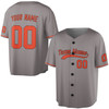 Custom Solid with Orange and White Trim Baseball Jersey - Personalized Name & Number - Adult, Youth, Kid