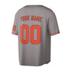 Custom Solid with Orange and White Trim Baseball Jersey - Personalized Name & Number - Adult, Youth, Kid