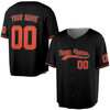 Custom Solid with Orange and White Trim Baseball Jersey - Personalized Name & Number - Adult, Youth, Kid