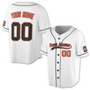 Custom Solid  Black Piping and Orange Trim Baseball Jersey - Personalized Name & Number - Adult, Youth, Kid.