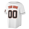 Custom Solid  Black Piping and Orange Trim Baseball Jersey - Personalized Name & Number - Adult, Youth, Kid.