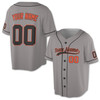 Custom Solid  Black Piping and Orange Trim Baseball Jersey - Personalized Name & Number - Adult, Youth, Kid.