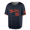 Custom Solid Orange and Black Trim Baseball Jersey - Personalized Name & Number - Adult, Youth, Kid.