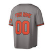 Custom Solid Orange and Black Trim Baseball Jersey - Personalized Name & Number - Adult, Youth, Kid.