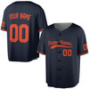 Custom Solid Orange and Black Trim Baseball Jersey - Personalized Name & Number - Adult, Youth, Kid.
