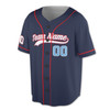 Custom Solid Navy Blue with Red Piping Baseball Jersey - Personalized Name & Number - Adult, Youth, Kid.
