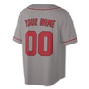 Custom Red Trim Baseball Jersey - Personalized Name & Number - Adult, Youth, Kid