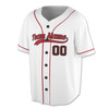Custom Red Trim Baseball Jersey - Personalized Name & Number - Adult, Youth, Kid