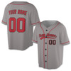 Custom Red Trim Baseball Jersey - Personalized Name & Number - Adult, Youth, Kid