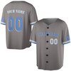 Custom Mustard Blue Trim Baseball Jersey - Personalized Name & Number - Adult, Youth, Kid