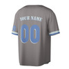 Custom Mustard Blue Trim Baseball Jersey - Personalized Name & Number - Adult, Youth, Kid