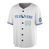Custom Mustard Blue Trim Baseball Jersey - Personalized Name & Number - Adult, Youth, Kid