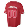 Custom Red  White Trim Baseball Jersey - Personalized Name & Number - Adult, Youth, Kid