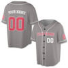 Custom Red  White Trim Baseball Jersey - Personalized Name & Number - Adult, Youth, Kid