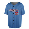 Custom Solid Red and Blue Trim Baseball Jersey - Personalized Name & Number - Adult, Youth, Kid.