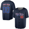 Custom Solid Red and Blue Trim Baseball Jersey - Personalized Name & Number - Adult, Youth, Kid.