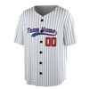 Custom Solid Red and Blue Trim Baseball Jersey - Personalized Name & Number - Adult, Youth, Kid.