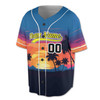 Custom Tropical Sunset with Palm Trees Baseball Jersey - Personalized Name & Number - Adult, Youth, Kid.