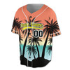 Custom Team Name Tropical Palm Tree Summer Baseball Jersey - Personalized Name & Number - Adult, Youth, Kid Sizes