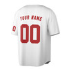 Custom Solid Light Blue with Red and White Trim Baseball Jersey - Personalized Name & Number - Adult, Youth, Kid.