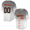 Custom Ombre Gradient with Orange Piping Baseball Jersey - Personalized Name & Number - Adult, Youth, Kid.