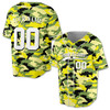Custom Green Camo with White Piping Baseball Jersey - Personalized Name & Number - Adult, Youth, Kid.