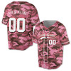 Custom Green Camo with White Piping Baseball Jersey - Personalized Name & Number - Adult, Youth, Kid.