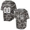 Custom Brown Digital Camo with White Piping Baseball Jersey - Personalized Name & Number - Adult, Youth, Kid.
