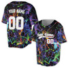 Custom Colorful Neon Fiber Optics Baseball Jersey - Personalized Name & Number - Adult, Youth, Kid