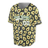 Custom Cute Avocado Pattern Baseball Jersey - Personalized Name & Number - Adult, Youth, Kid