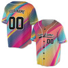 Custom Pink Dot Ombre Baseball Jersey - Personalized Name & Number - Adult, Youth, Kid