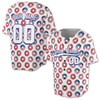 Custom Patriotic USA Flag Donut Baseball Jersey - Personalized Name & Number - Adult, Youth, Kid