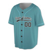 Custom Teal Diagonal Stripes Baseball Jersey - Personalized Name, Team & Number - Adult, Youth, Kid