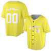 Custom Lime White Pinstripe Baseball Jersey - Personalized Name, Team & Number - Adult, Youth, Kid