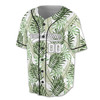 Custom Teal Tropical Leaf Baseball Jersey - Personalized Name, Team & Number - Adult, Youth, Kid