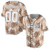 Custom Teal Tropical Leaf Baseball Jersey - Personalized Name, Team & Number - Adult, Youth, Kid